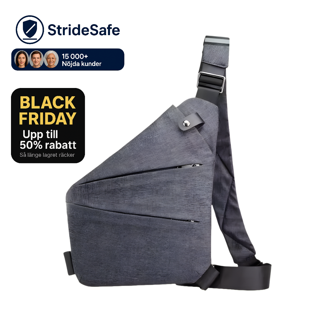 StrideSafe™ Multifunktionell Anti-stöld Crossbody Väska