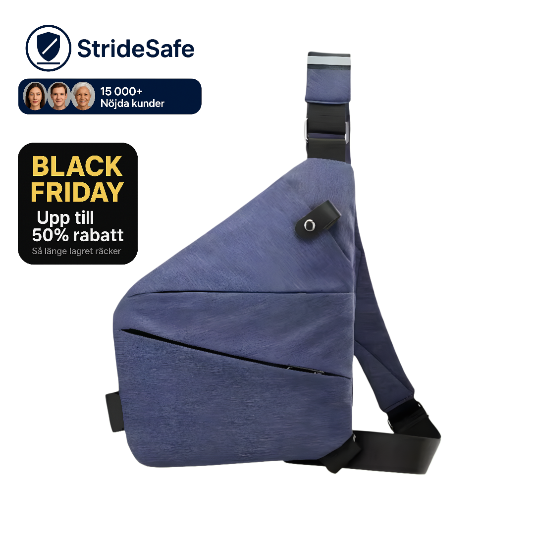 StrideSafe™ Multifunktionell Anti-stöld Crossbody Väska
